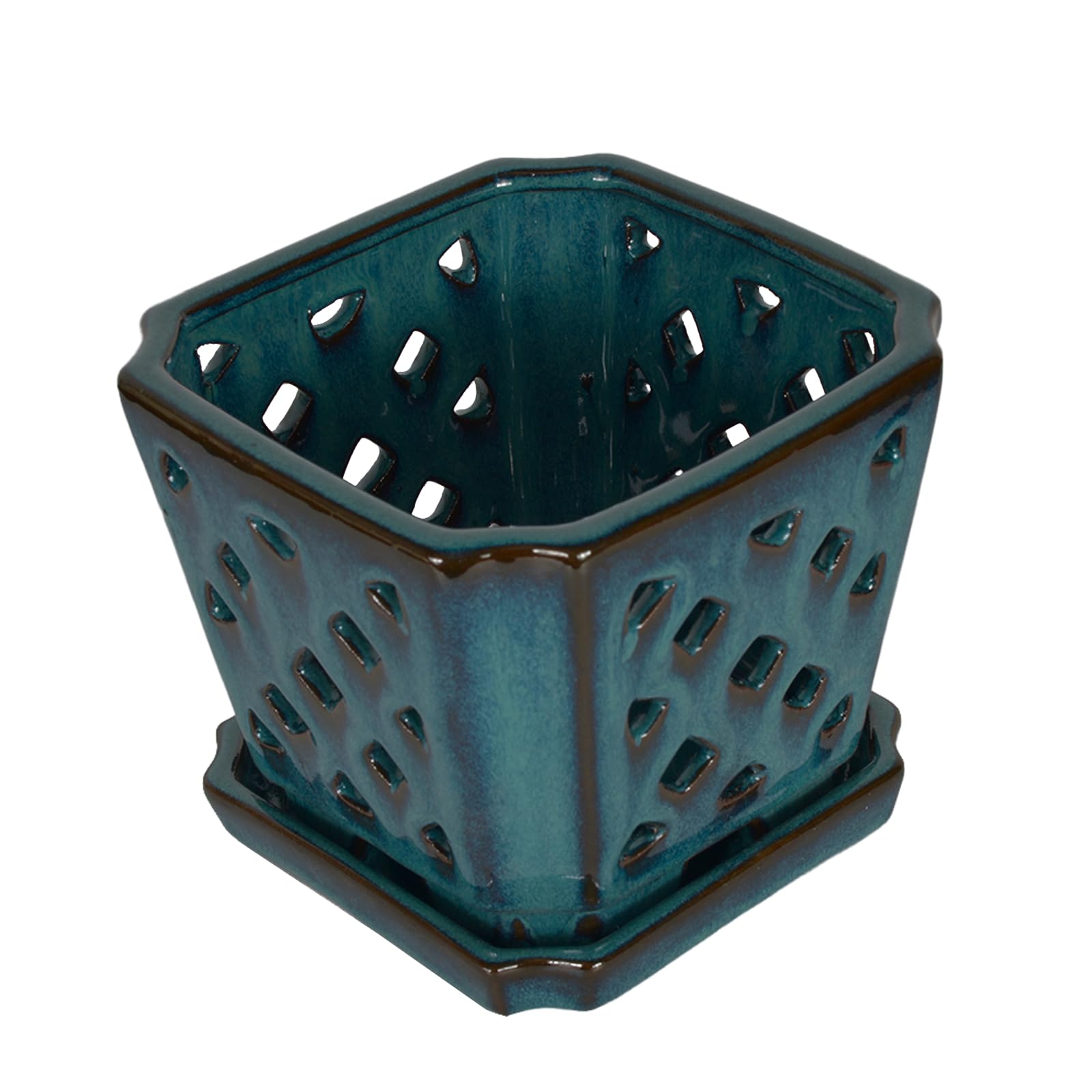 W&W orchid pot drainage holes detail promoting healthy root aeration
