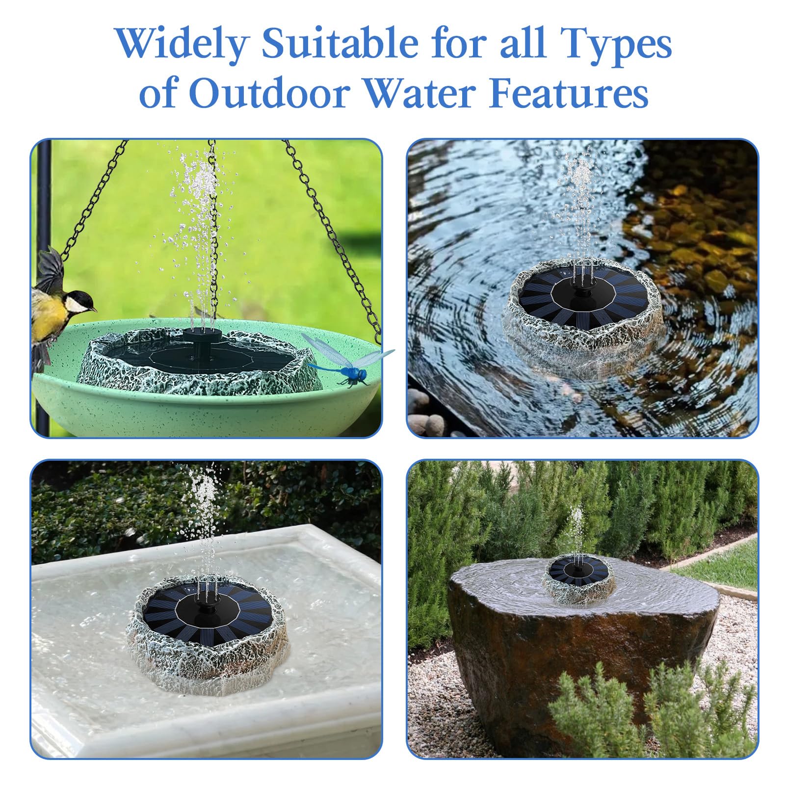 WANGIRO fountain in a backyard setting adding visual interest and gentle water sound