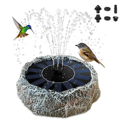 WANGIRO fountain front view showing rock texture and compact profile for natural blending