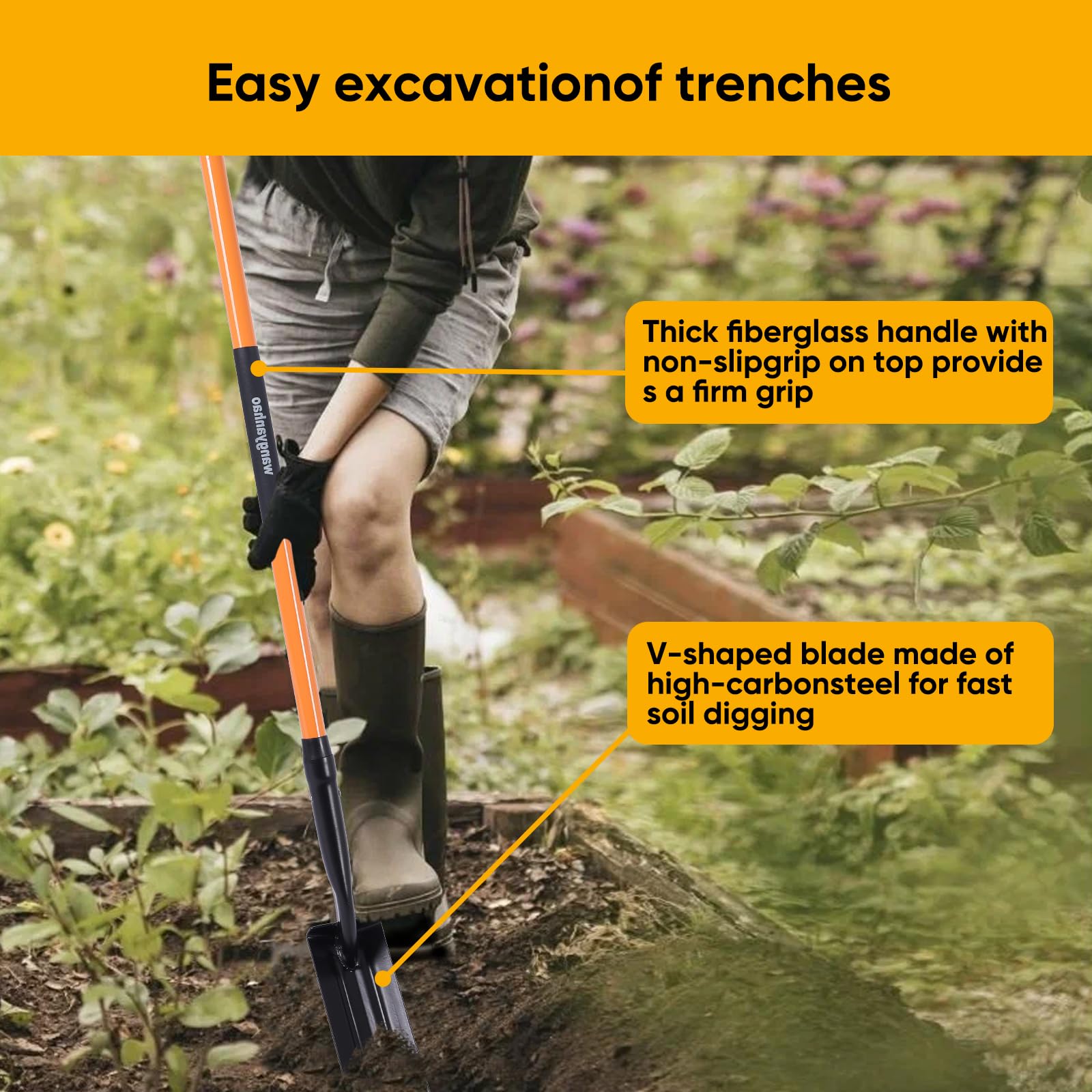 wangyanhao top handle non-slip area provides secure foothold benefit