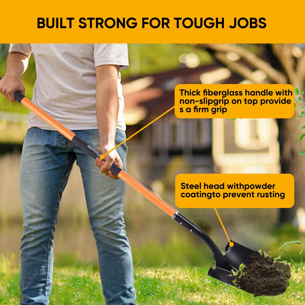 wangyanhao shovel in use digging compacted soil benefit: pries and lifts heavy earth