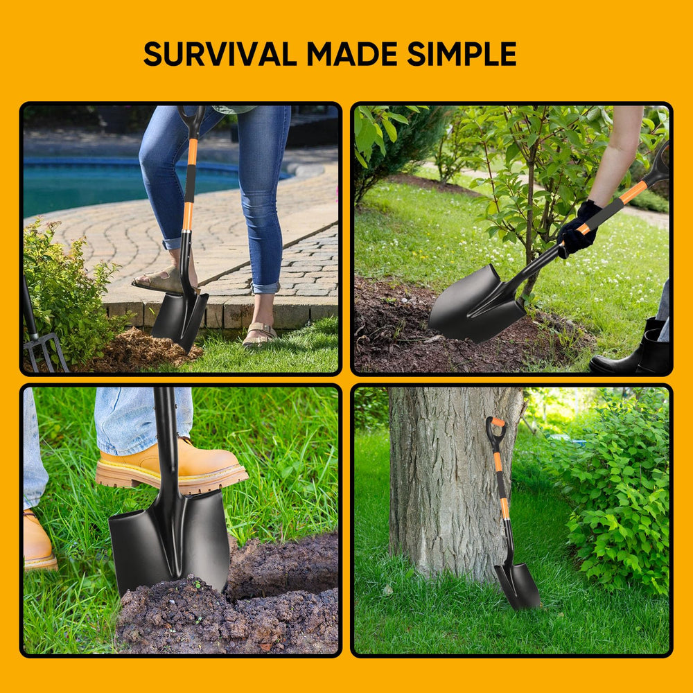 wangyanhao shovel in a gardening scene demonstrating versatility for landscaping tasks
