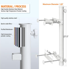 Wanhork tube length with ruler showing 27.5 inches for strong vertical support