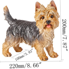 WANLIAN Yorkie close-up of face with glass eyes for realistic appeal