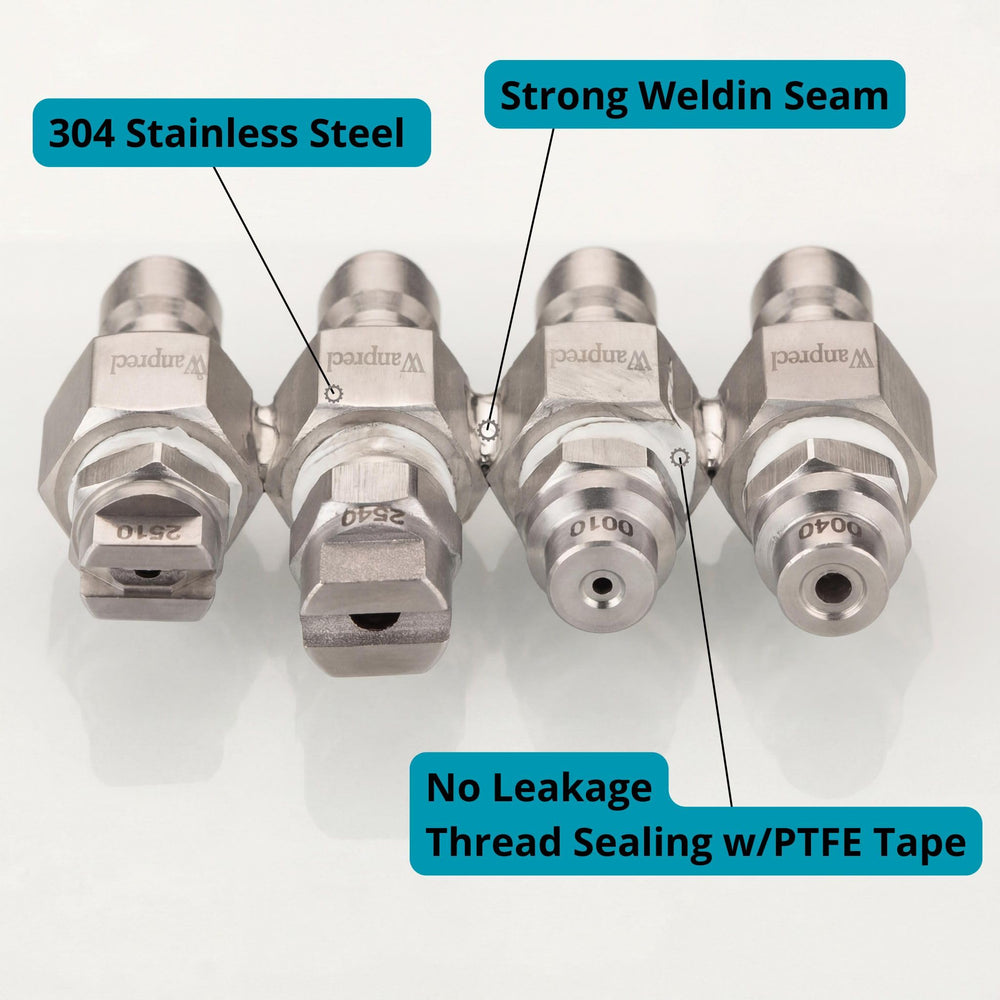 WANPRECL nozzle kit in use on soft-wash siding demonstrating gentle cleaning