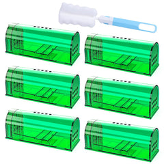 Wanqueen front packaging showing all six humane traps and safe catch benefit