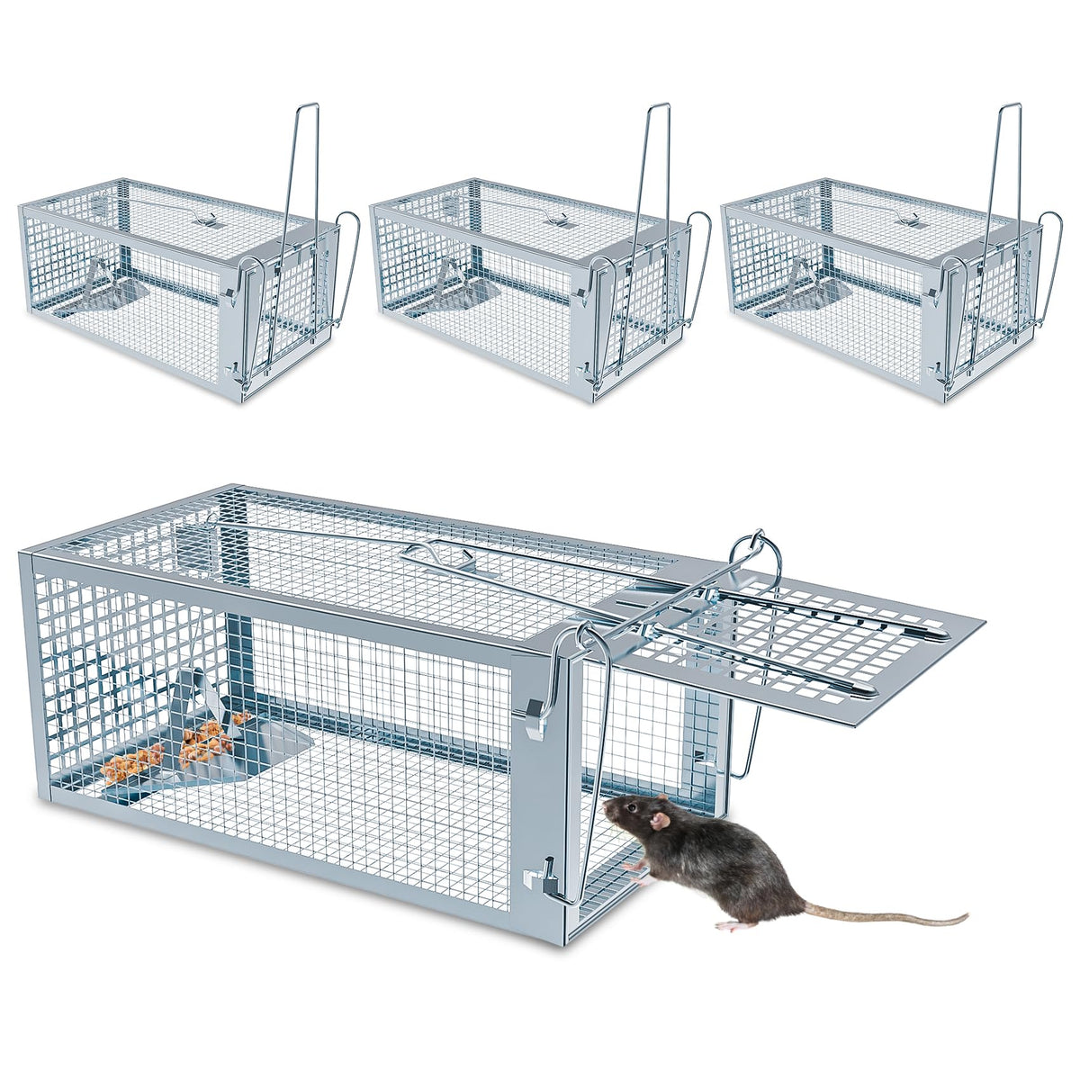 Wanqueen front view of cage pair showing clean design and catch benefit