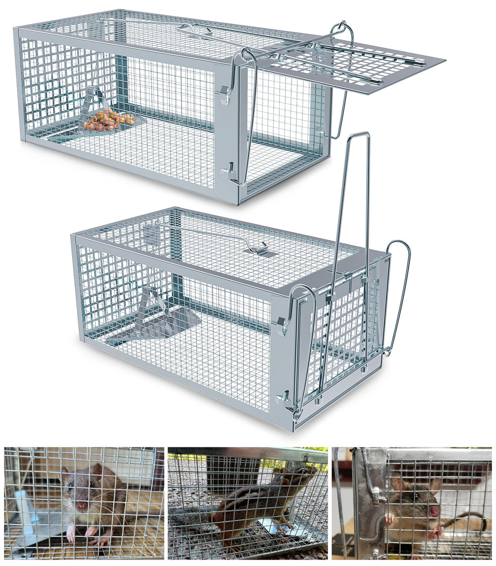 Wanqueen front view live-capture cage showing entry and benefit of humane design