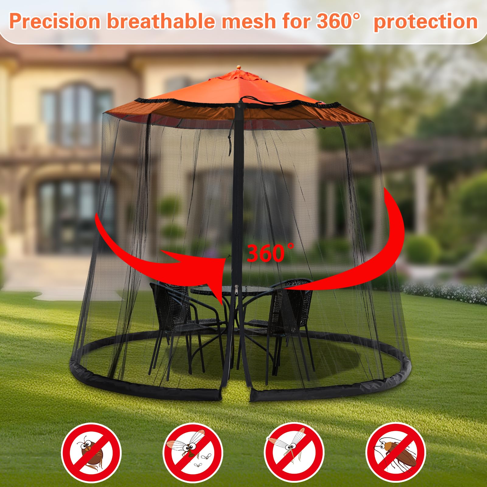 WANRU close-up of fine mesh texture blocking insects while allowing breeze