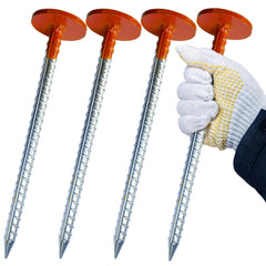 WANSRUYI front view showing four orange rebar stakes and packaging for easy identification
