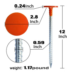 WANSRUYI stake top detail with orange coating highlighting visibility and flag mounting