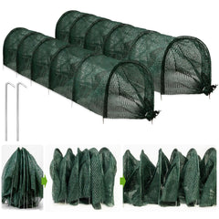 warmfarm front view of assembled tunnel showing full garden protection