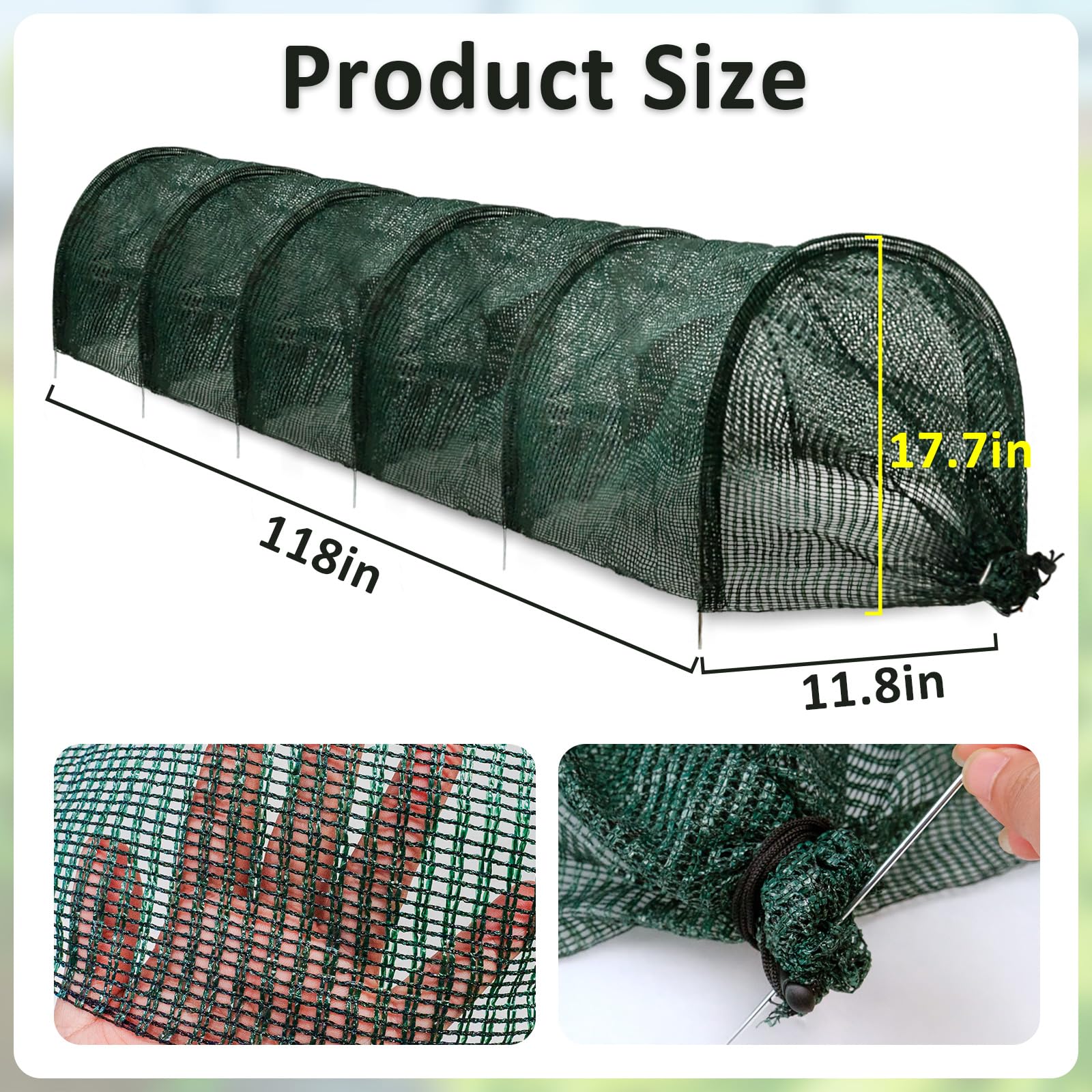 warmfarm hoop stake and quick-release drawstring detail for fast access