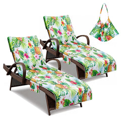 Warmiehomy pineapple front view showing full chaise coverage and vibrant print