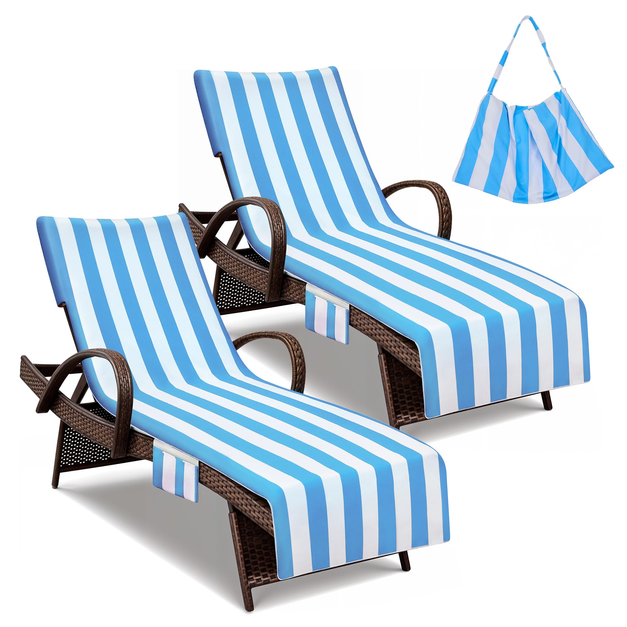 Warmiehomy sky blue cover front view showing full chaise fit and attractive color