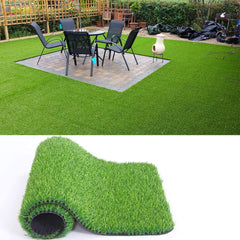 WarmShe front view of 4x6 artificial grass rug showcasing neat edges and green appearance