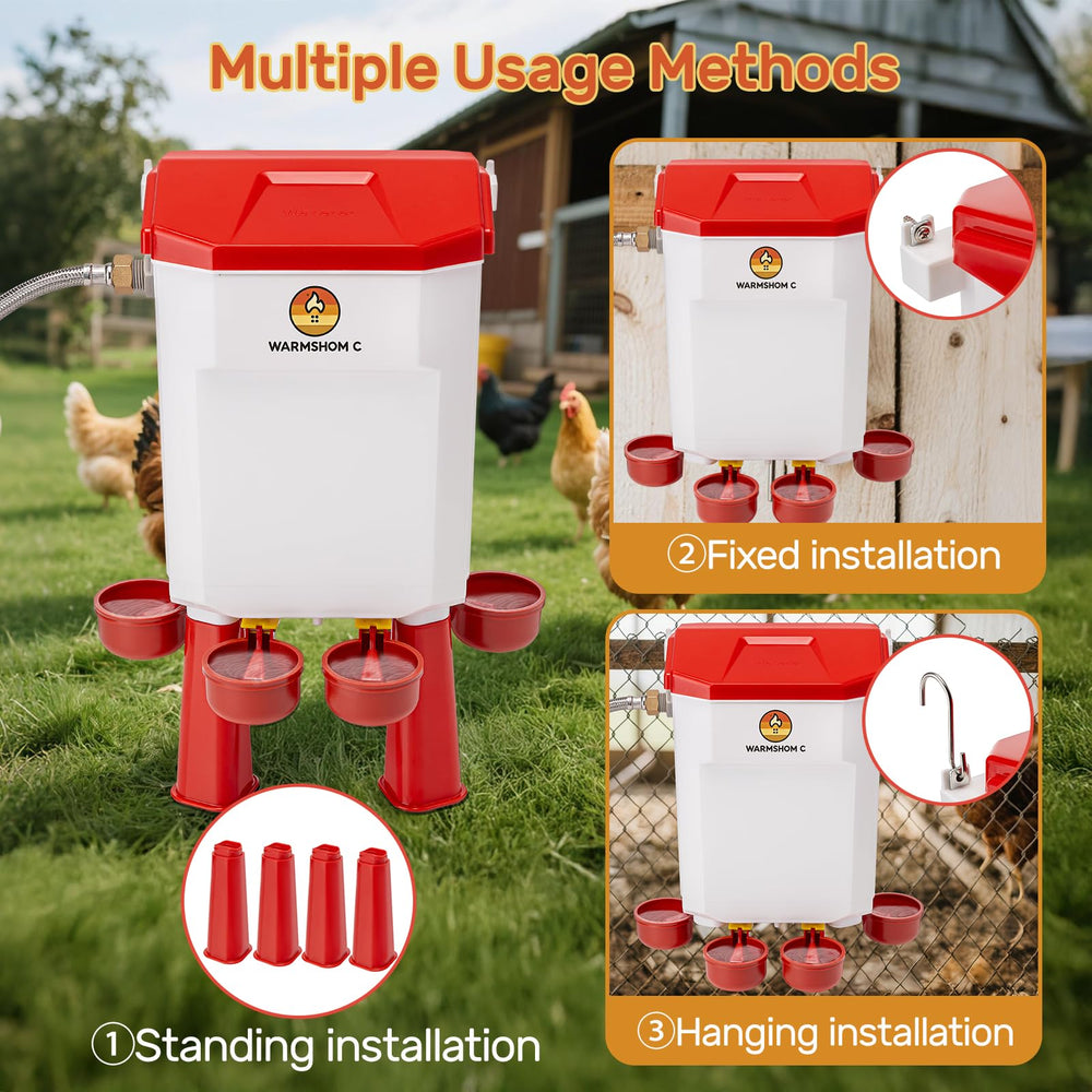 WARMSHOMIC included manual and mounting accessories laid out, straightforward installation aid
