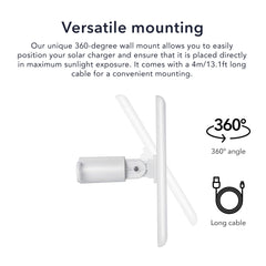Wasserstein long 4m cable and DC connector providing flexible placement benefit