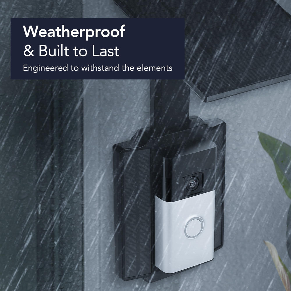Wasserstein next to a Ring battery doorbell showing size and fit compatibility