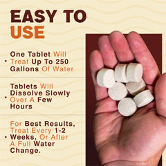 Waste Tank Formula tablet dissolving in a trough showing clearer water benefit