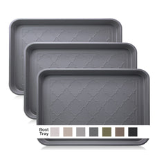 WATANIYA PET front view of three-pack boot trays showing durable design and neat storage