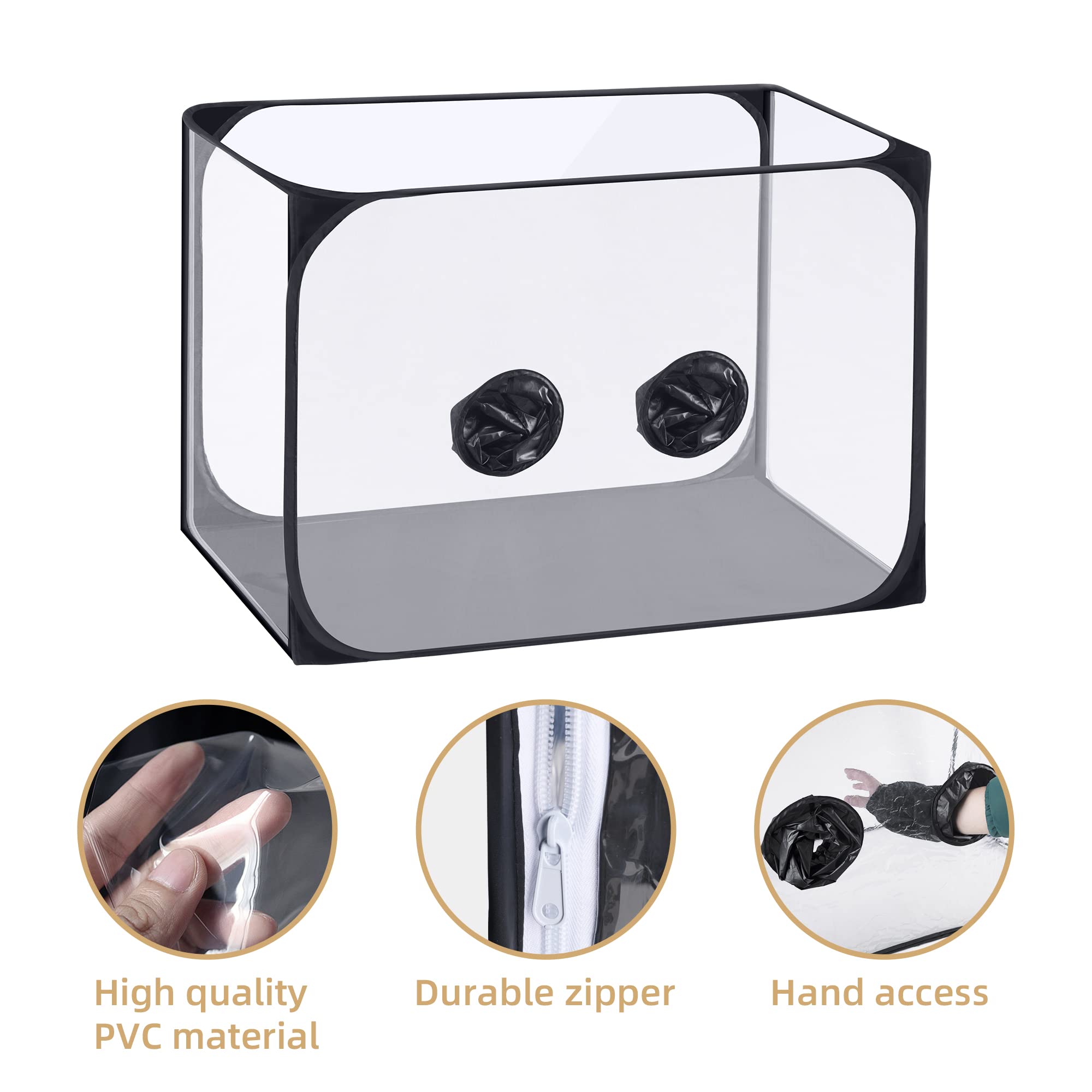 Watayo close-up of elastic arm ports allowing hands-in access with protection