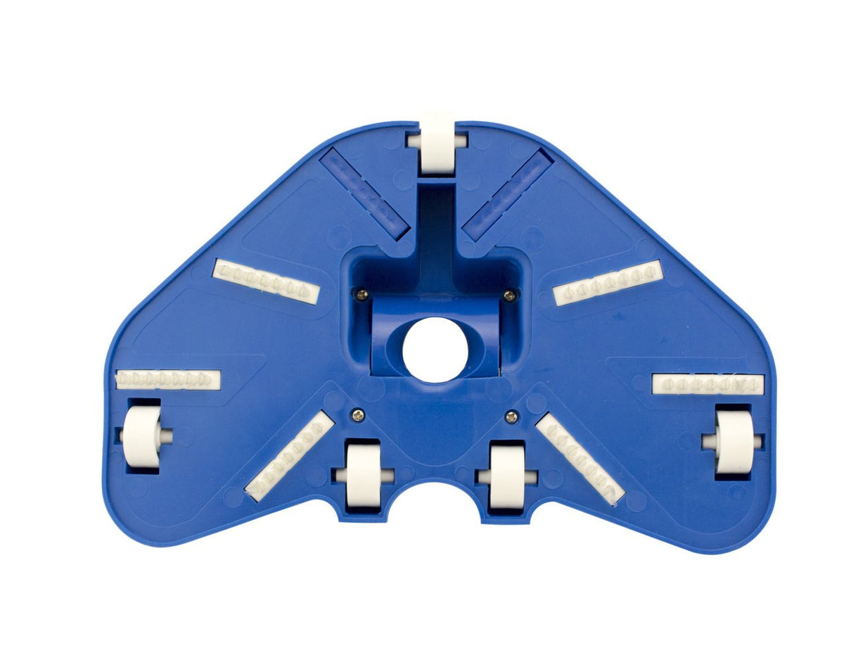 Water Tech P30X006 front view showing blue vacuum head with clear fit benefits