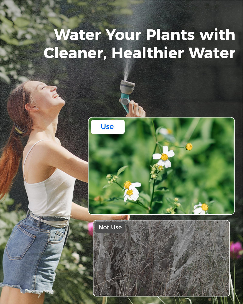 Waterdrop beside ruler for size comparison showing compact footprint that fits small storage spaces