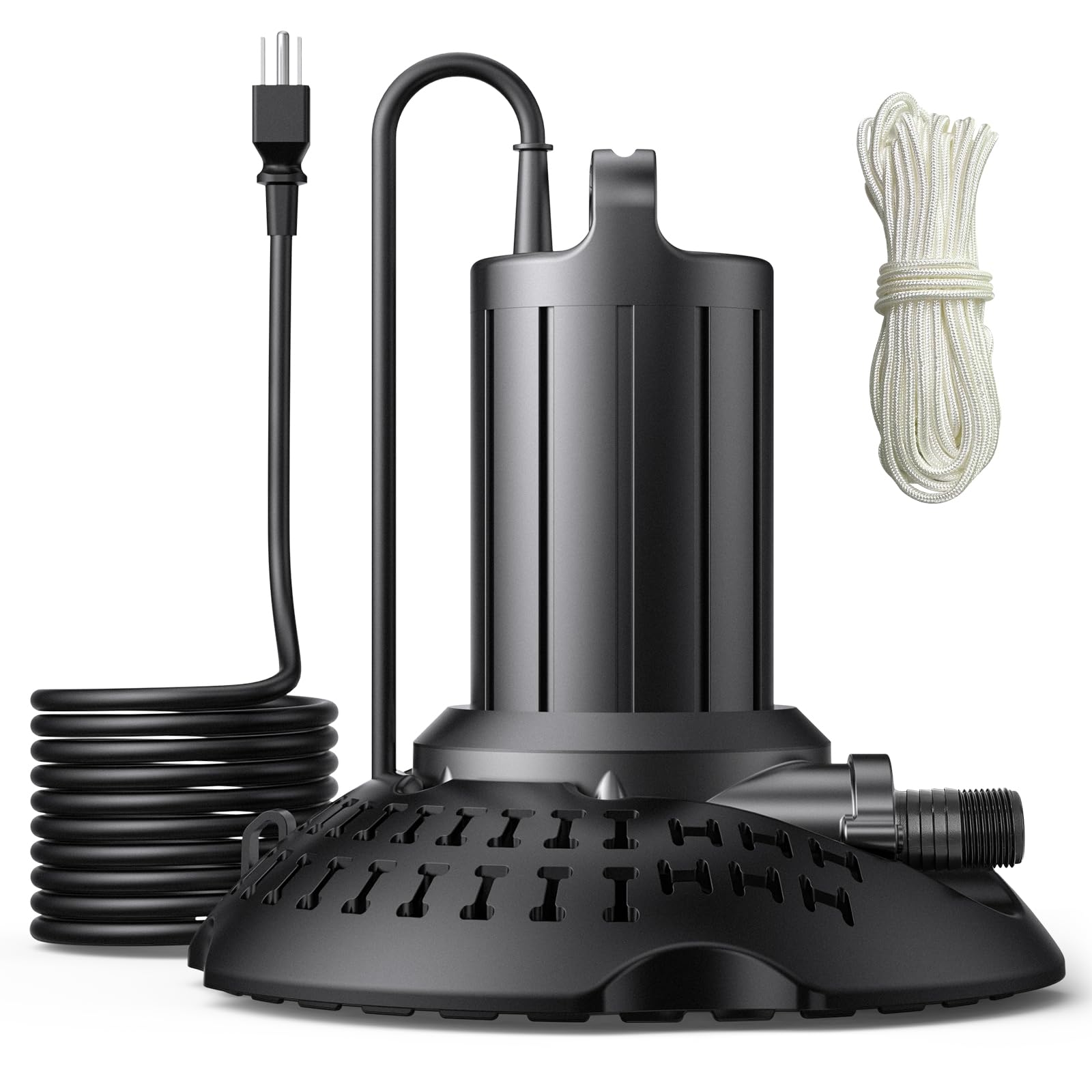 WaterRebirth pump front view showing compact design and quick setup benefit