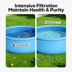 WaterRebirth pump installed at pool edge ensuring continuous circulation