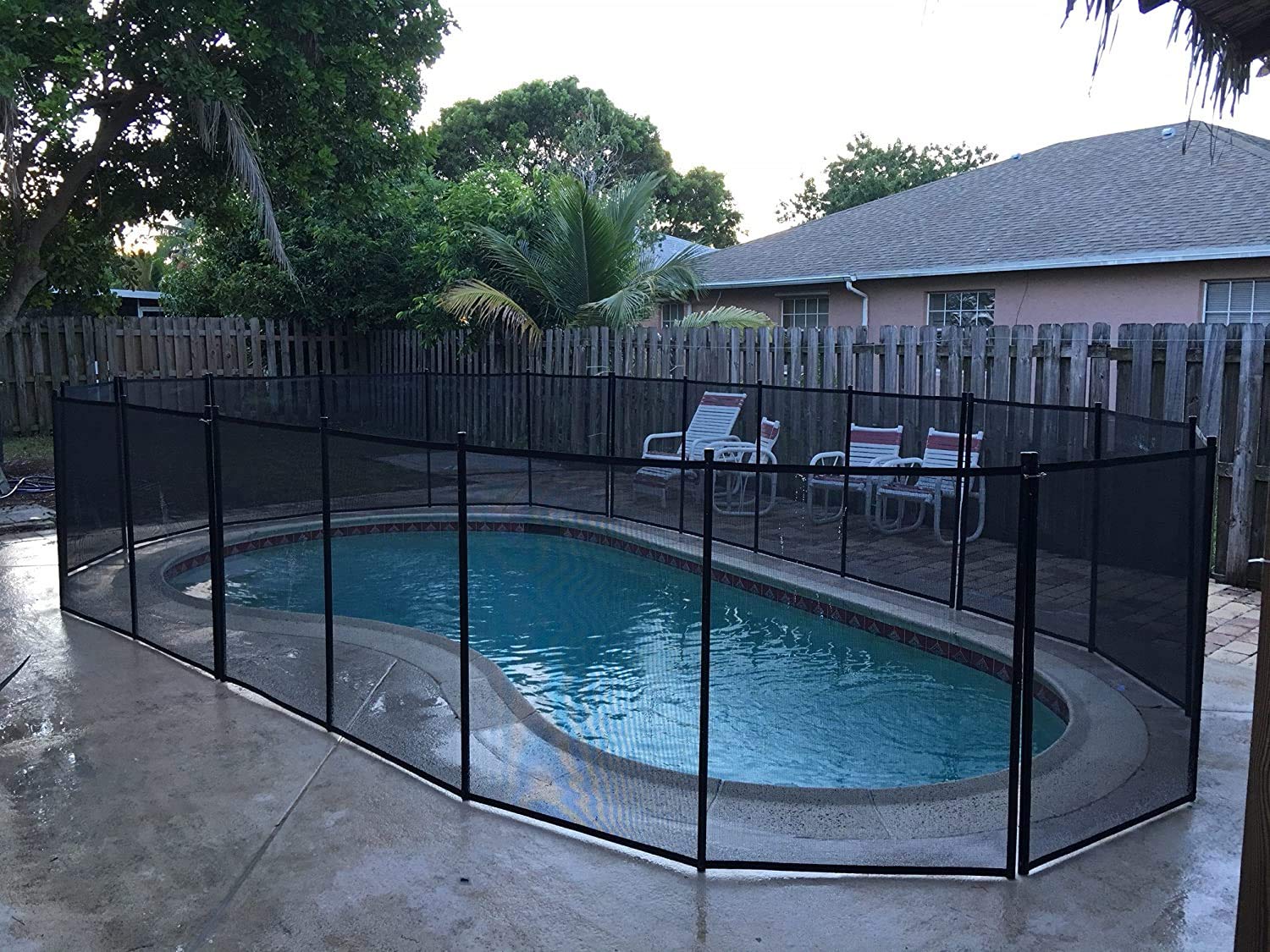 WaterWarden installed around pool showing continuous barrier and reduced access risk