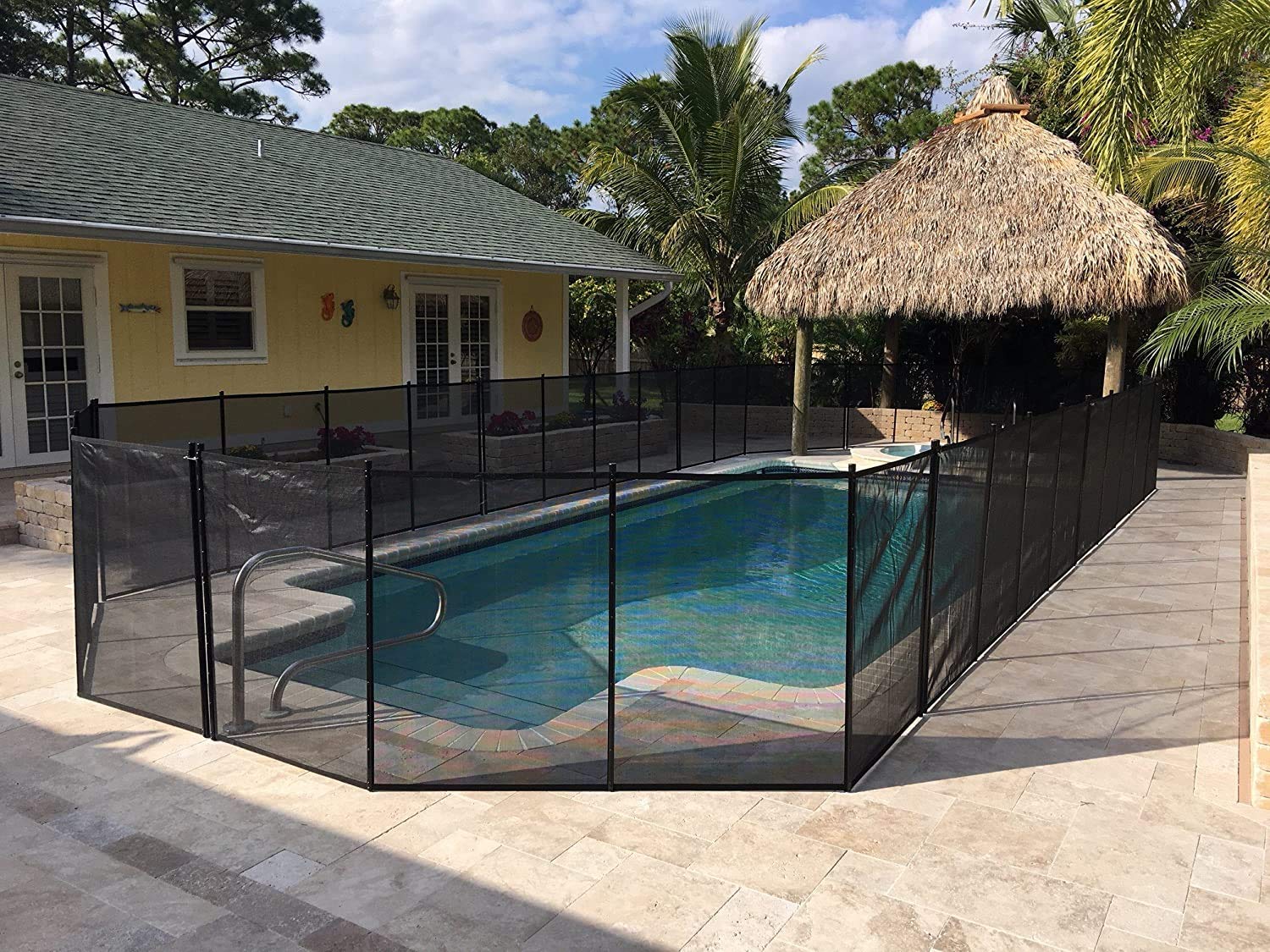 WaterWarden lifestyle image with family by pool showing added safety and peace of mind