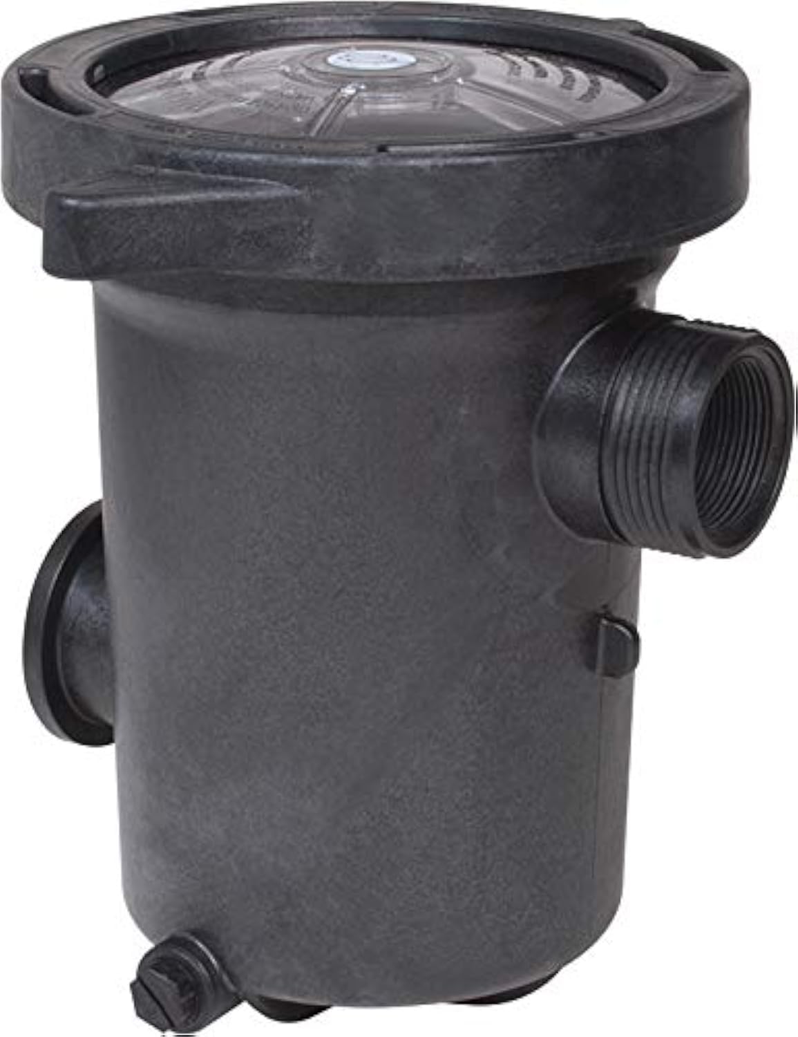 Waterway Hi-Flo front view showing housing and basket for reliable debris capture