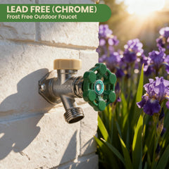 Watflow valve stem length shown to illustrate 12-inch frost protection and indoor safety