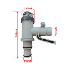 Wauebuly close-up of plunger valve detail showing durable plastic construction