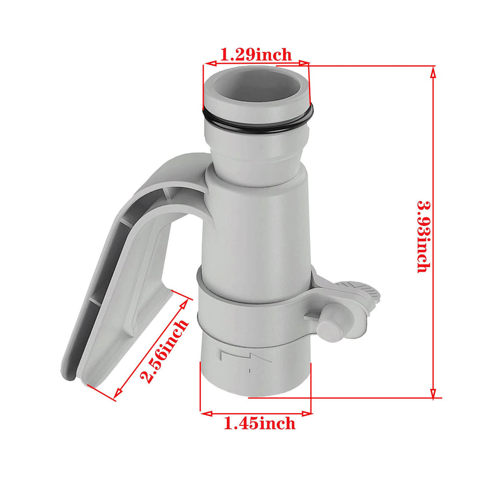 Wauebuly hose adapter mounted on pool wall demonstrating secure connection