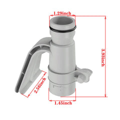 Wauebuly hose adapter mounted on pool wall demonstrating secure connection