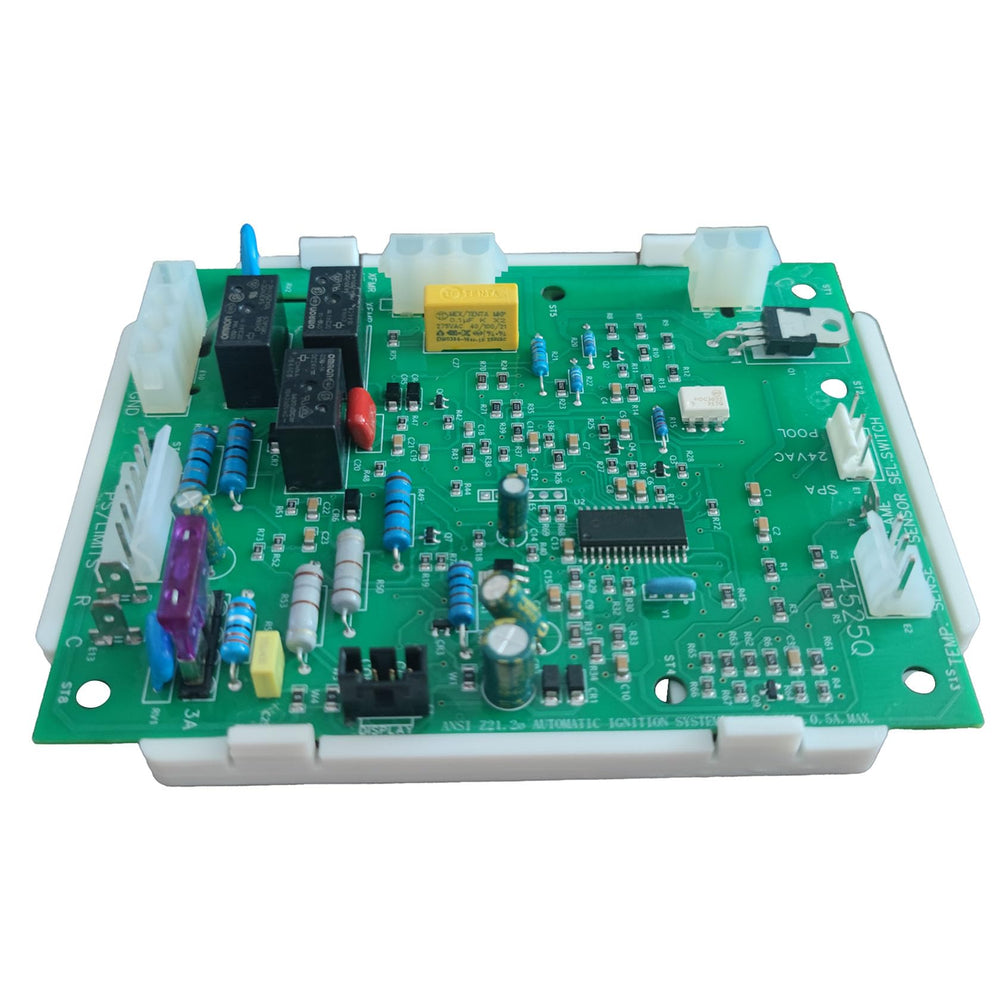Wauebuly control board installed in heater casing demonstrating fit and restored operation