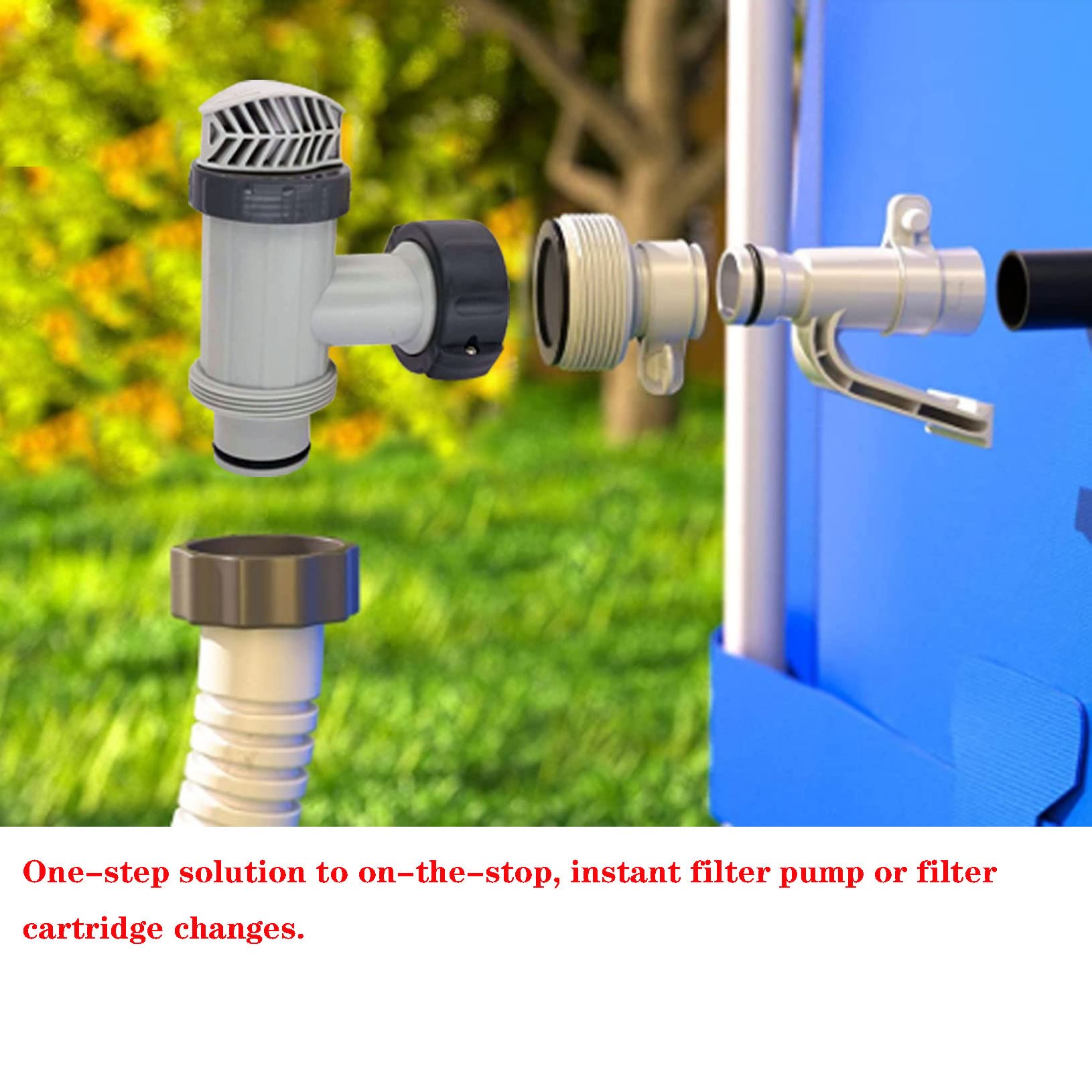 Wauebuly adapter beside standard hose to show fit and size compatibility