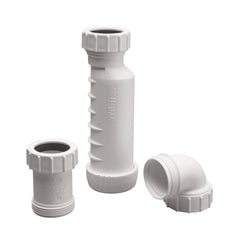 Wavin HepvO front view showing compact 1-1/2" valve and connection benefits