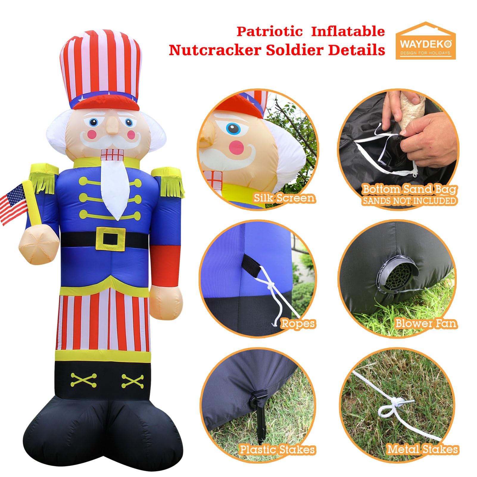 WAYDEKO nutcracker lit at night enhancing curbside visibility