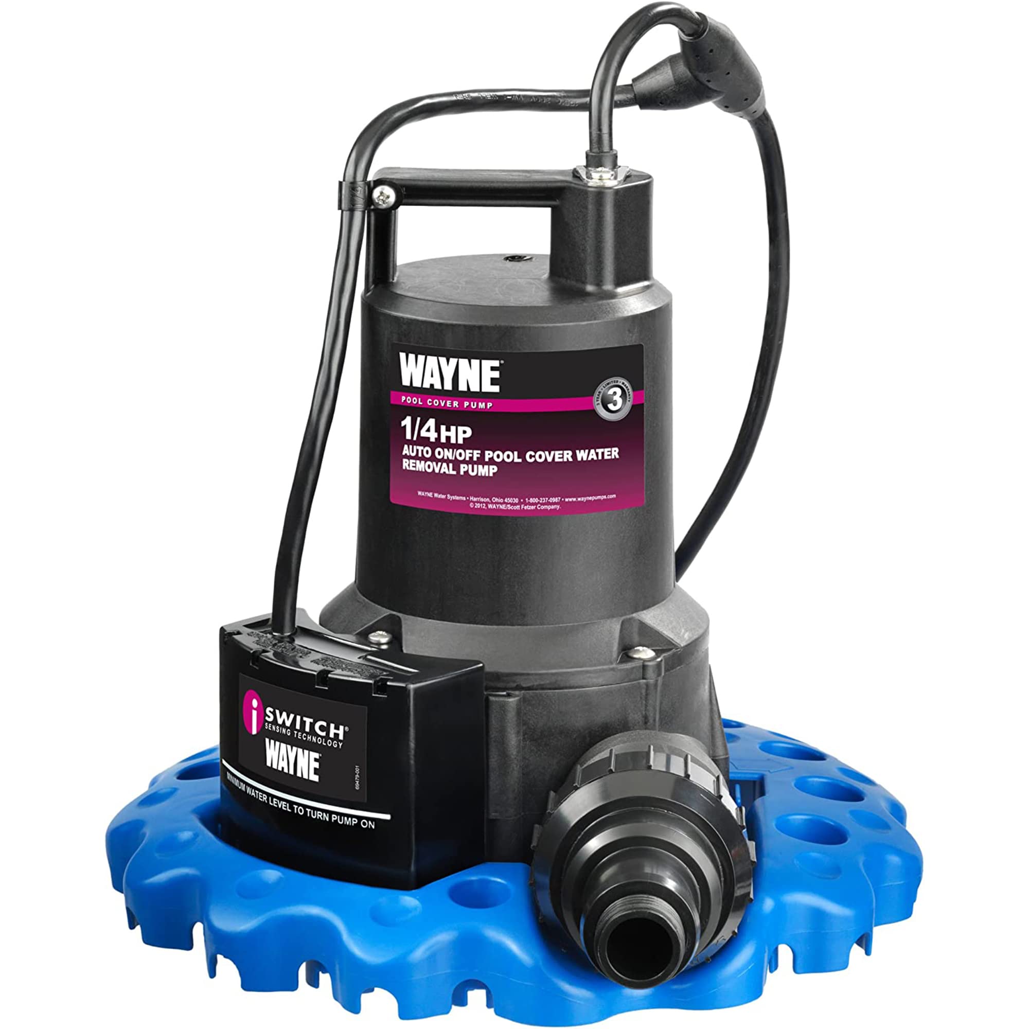 WAYNE WAPC250 front view showing reinforced thermoplastic housing and controls