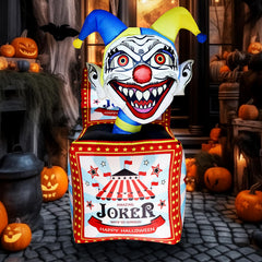 WBHome front view of inflatable clown box showing bold design and immediate curb appeal