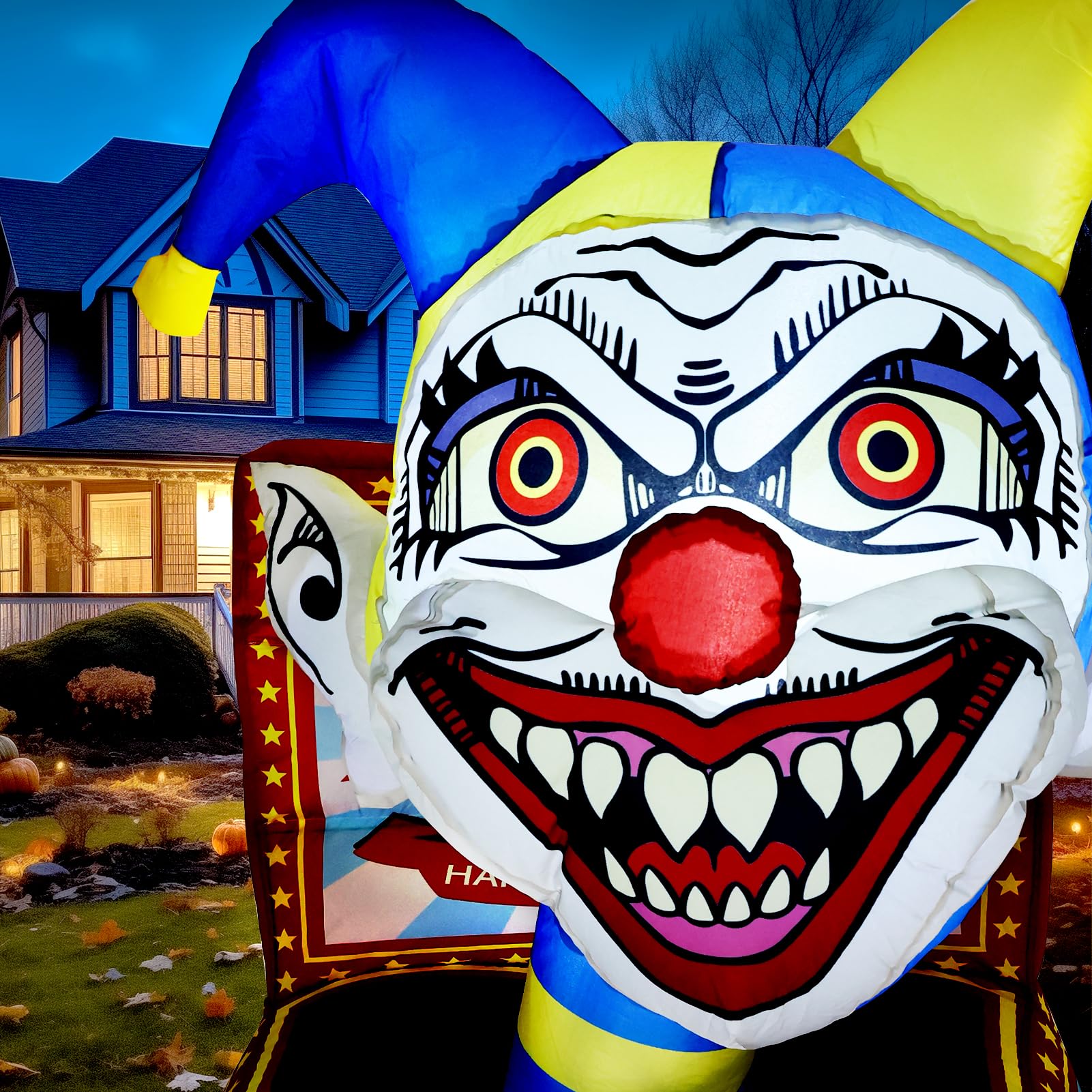 WBHome folded and packaged clown box ready for compact storage and reuse