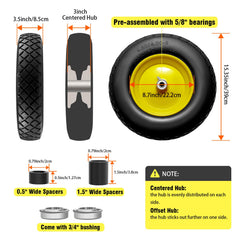 Wbuosz close-up of polyurethane tread highlighting puncture resistance and long wear