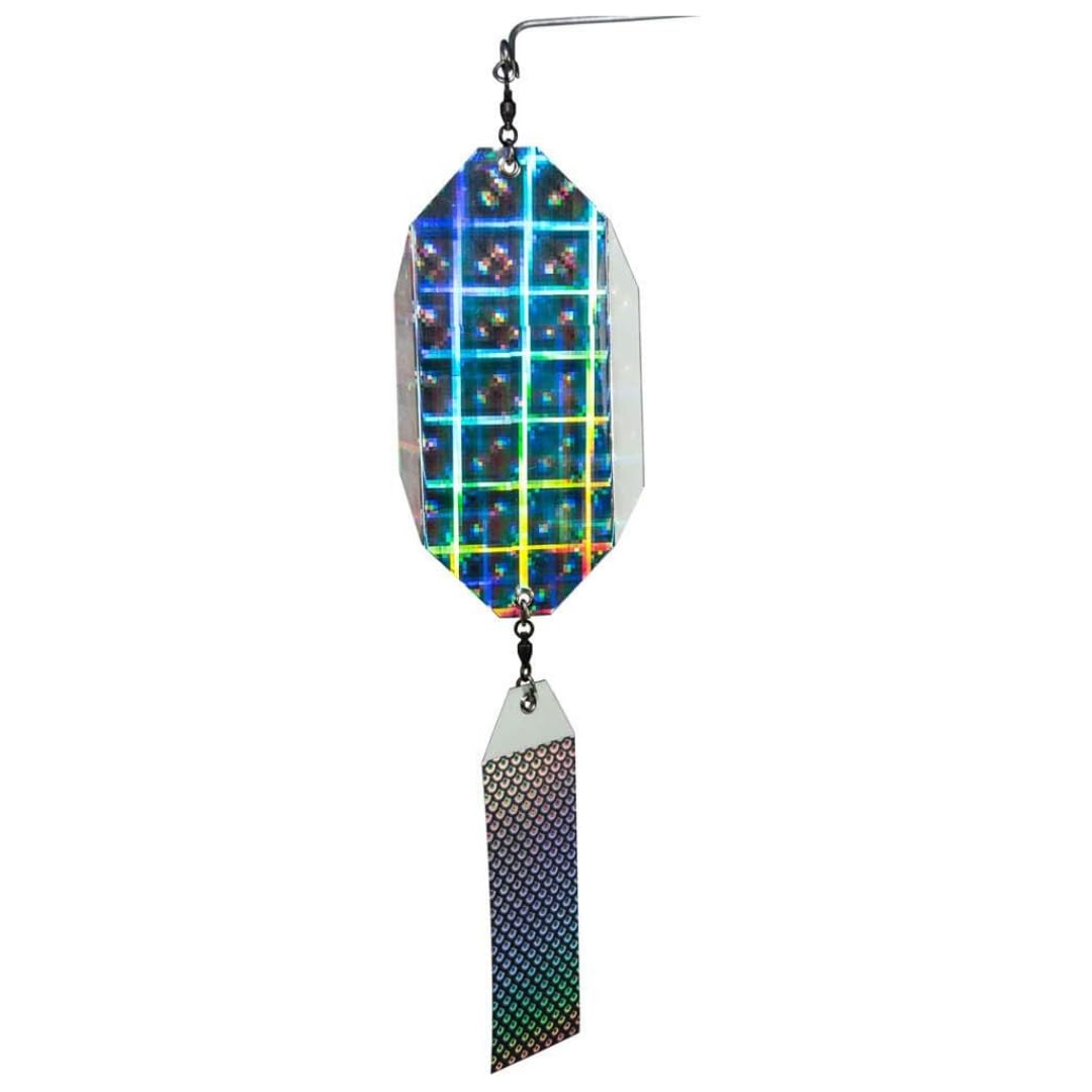 WCS Intimidator front view showing reflective surface deters woodpeckers