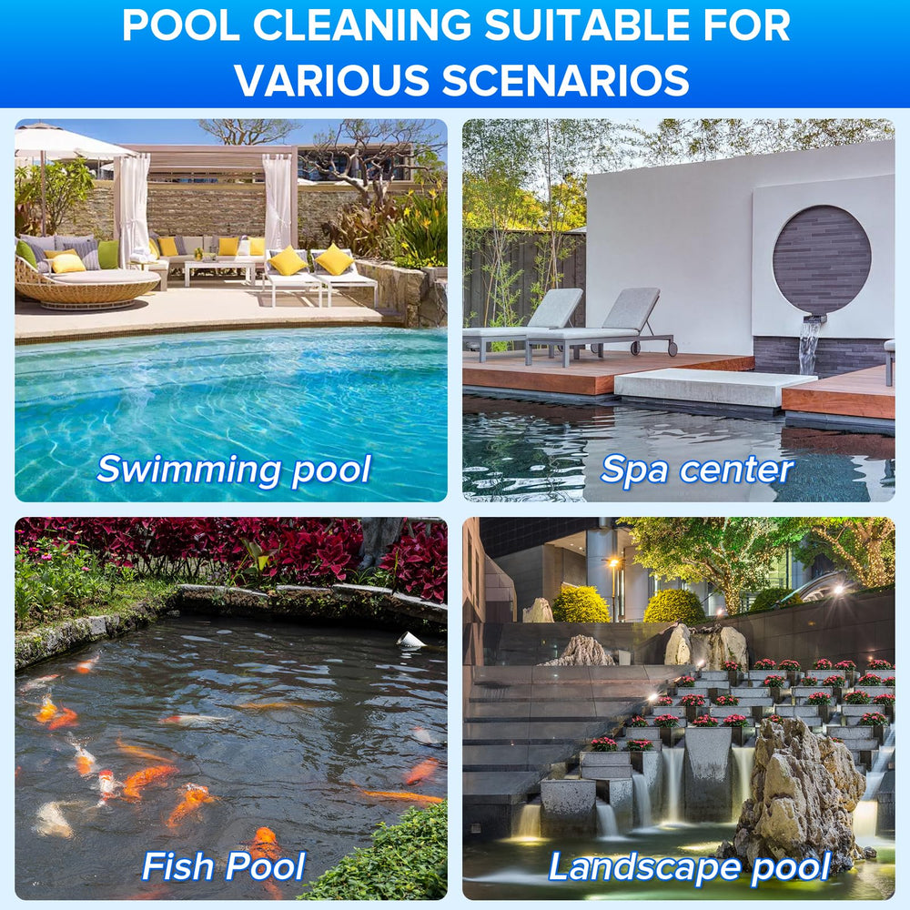 WCXSSLBH lifestyle backyard pool scene showing fast cleaner performance