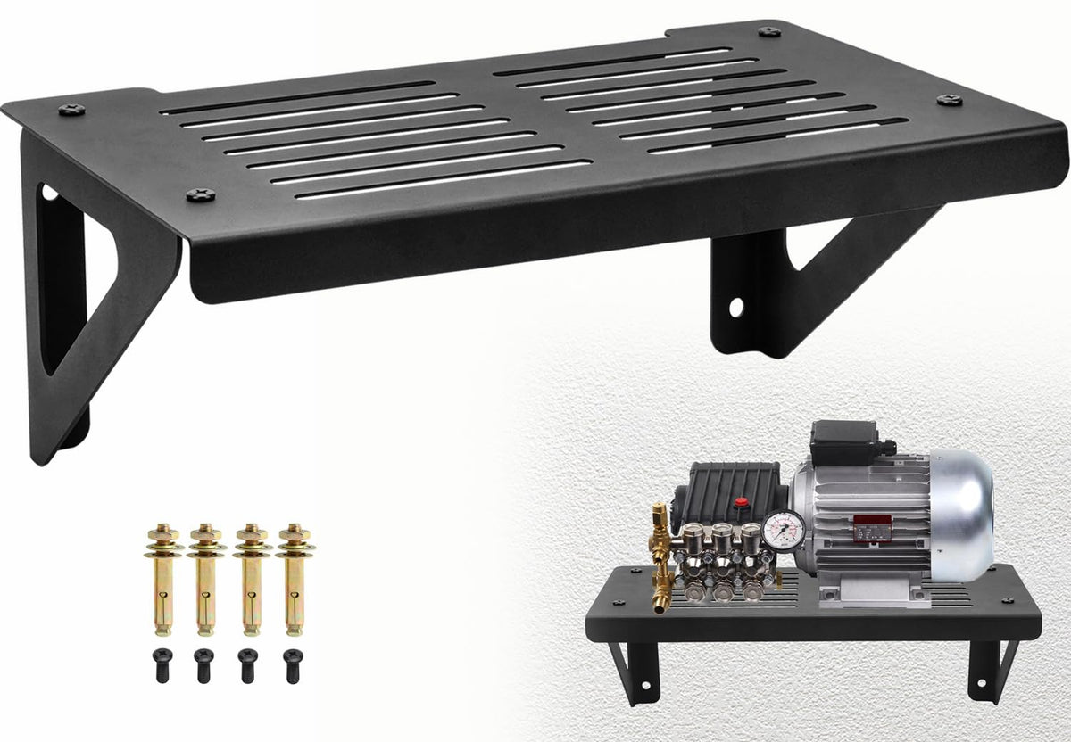 Wdwlbsm front view of mounted pressure washer showing tidy storage and space saving
