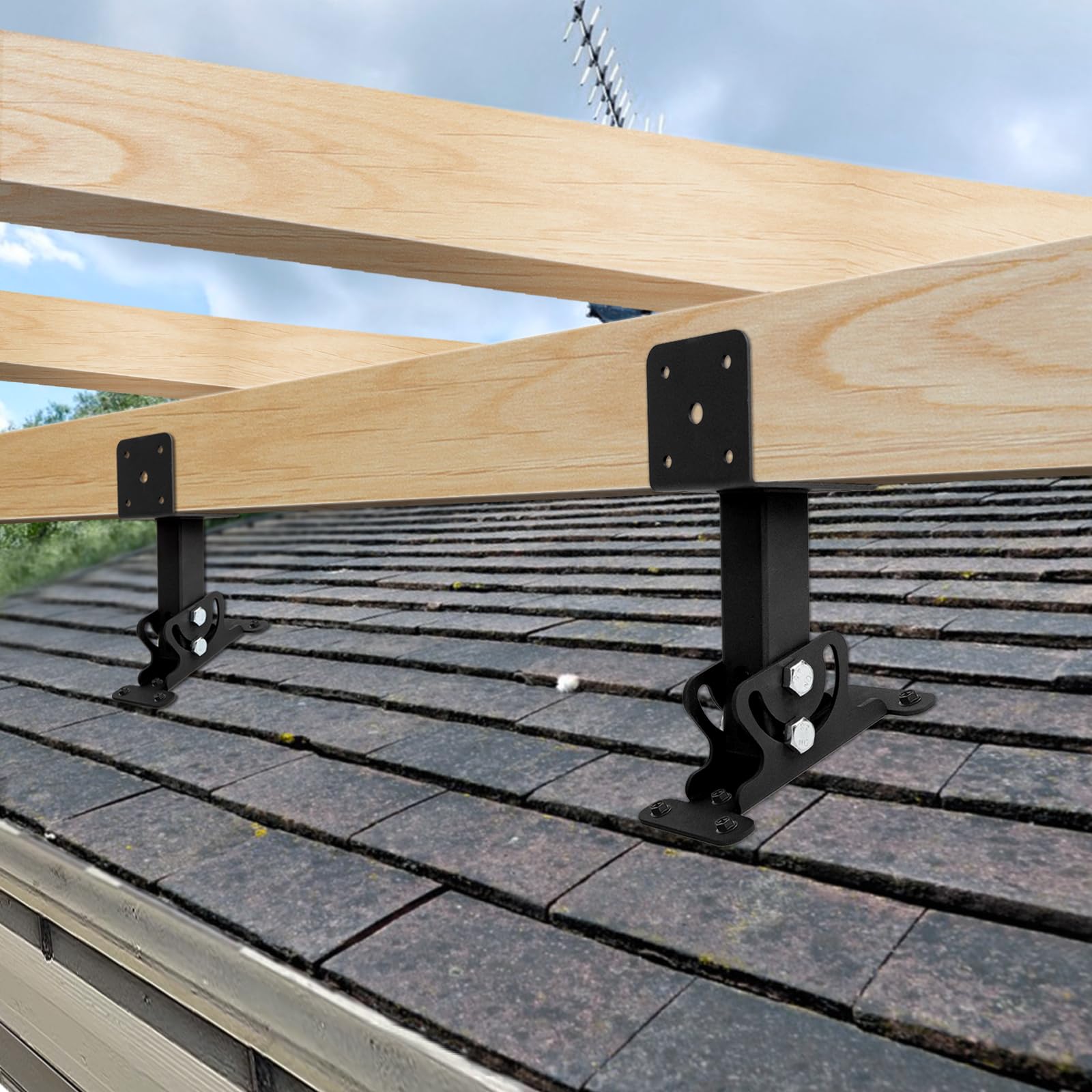 Wdwlbsm size comparison with tape measure showing compatibility with nominal 4x4 and 4x6 posts.