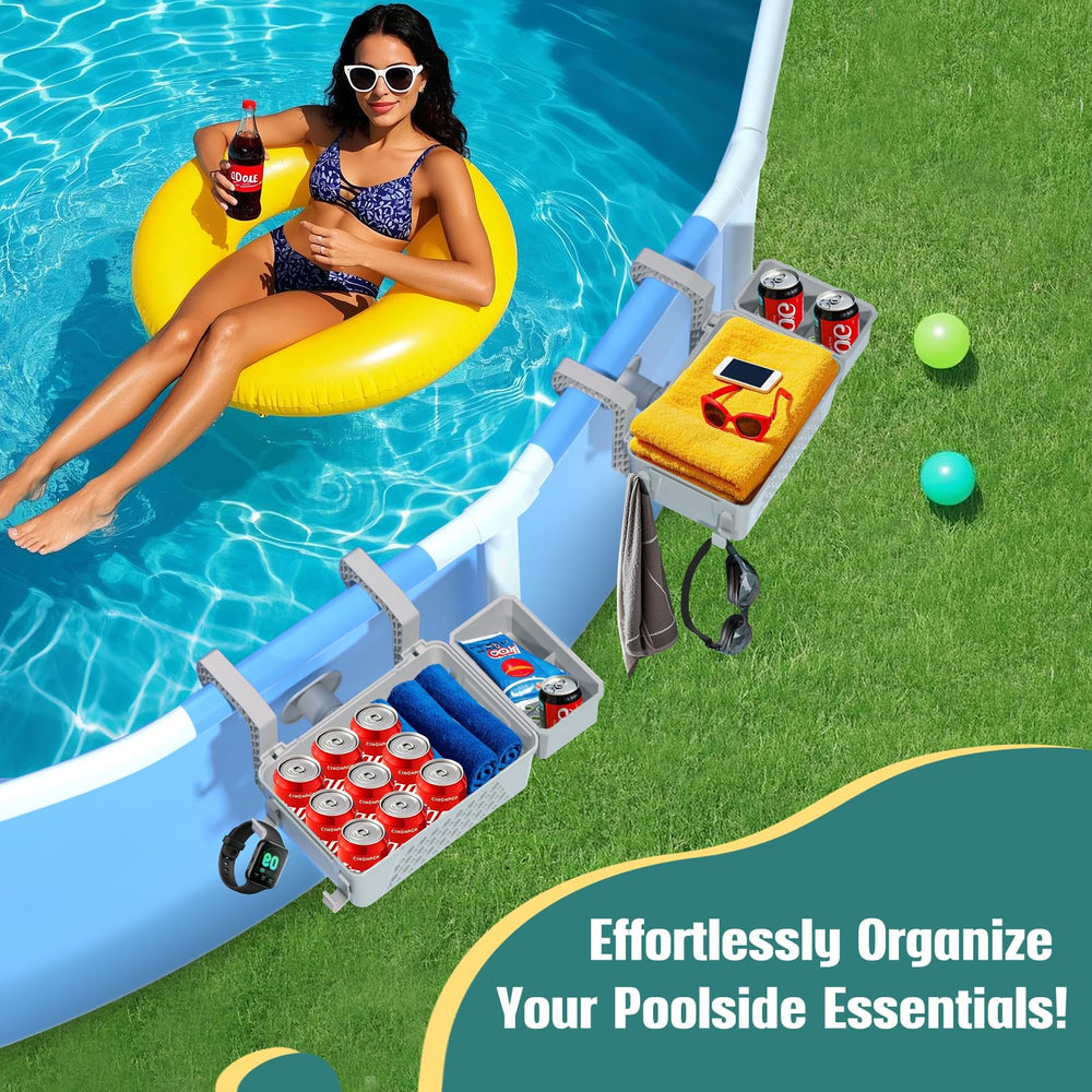 WDZREE cup holder attached with a chilled drink ready at pool edge